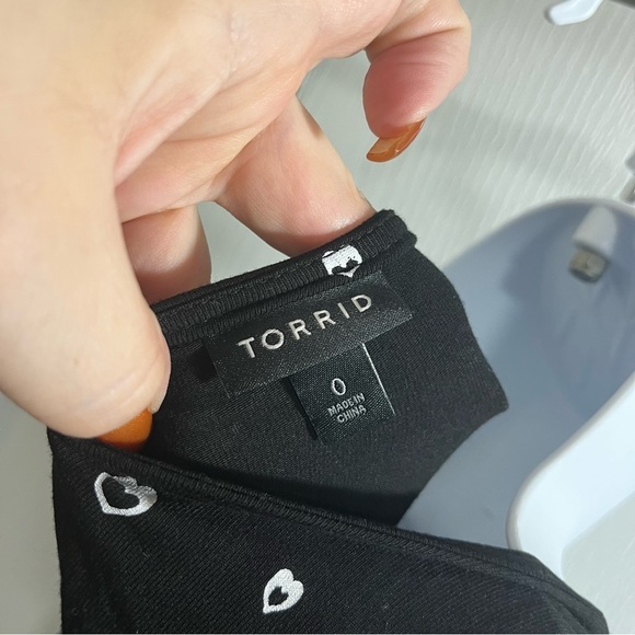 Torrid Heart Polka Dot Midi Dress Plus Size 0 (XL) Wrap Pockets Tiered Ruffles - Picture 9 of 10